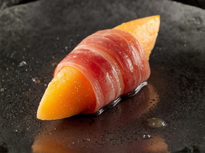 Pršut in melona, renesančni par