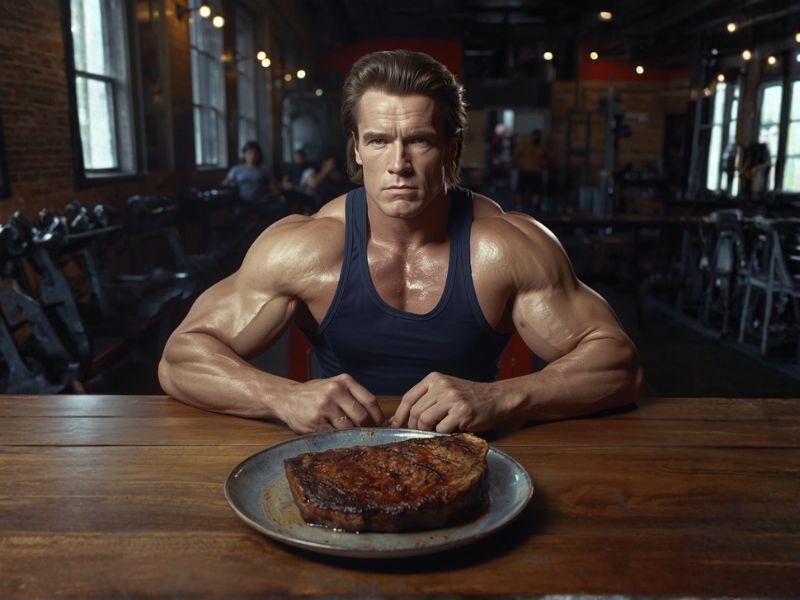 Steak in Arnold Schwarzenegger – simbol moči